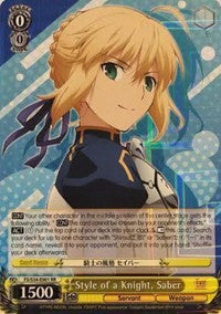 Style of a Knight, Saber (FS/S34-E001 RR) [Fate/Stay Night [Unlimited Blade Works]] | Cracking-Singles