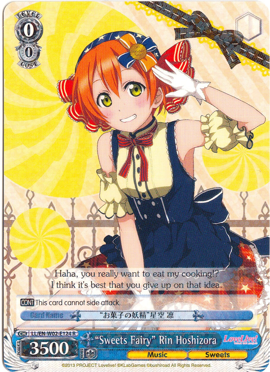 "Sweets Fairy" Rin Hoshizora (LL/EN-W02-E124 R) [Love Live! DX Vol.2] | Cracking-Singles