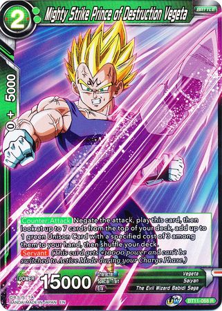 Mighty Strike Prince of Destruction Vegeta (BT11-068) [Vermilion Bloodline 2nd Edition] | Cracking-Singles