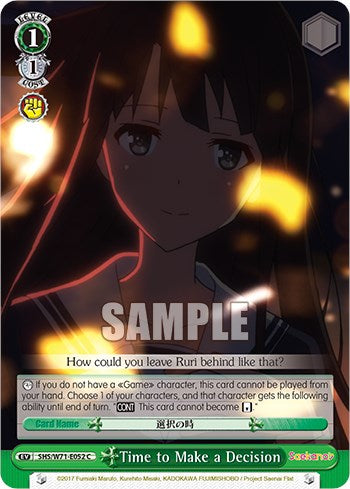 Time to Make a Decision [Saekano How to Raise a Boring Girlfriend. flat] | Cracking-Singles