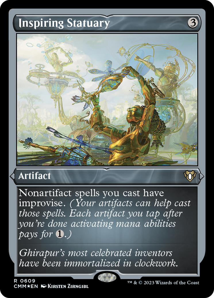 Inspiring Statuary (Foil Etched) [Commander Masters] | Cracking-Singles