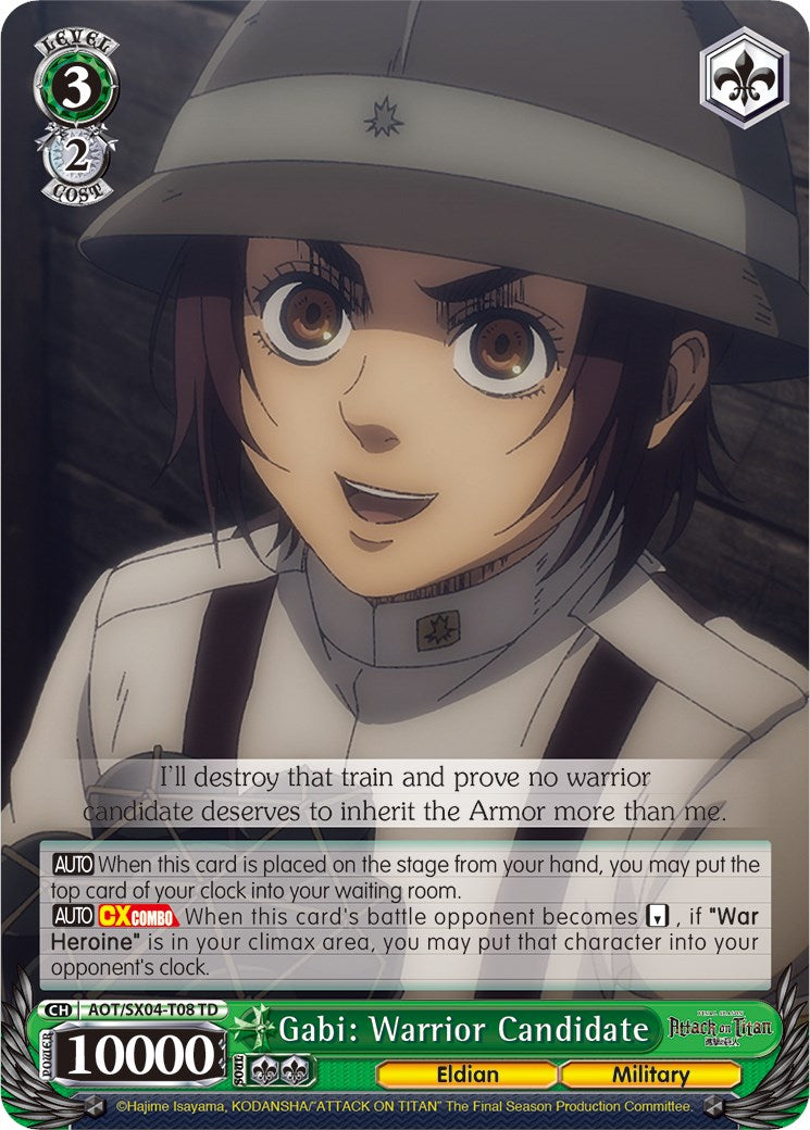 Gabi: Warrior Candidate [Attack On Titan: Final Season] | Cracking-Singles