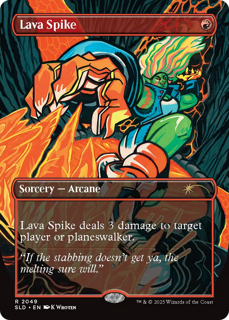 Lava Spike (2049) (Rainbow Foil) [Secret Lair Drop Series] | Cracking-Singles