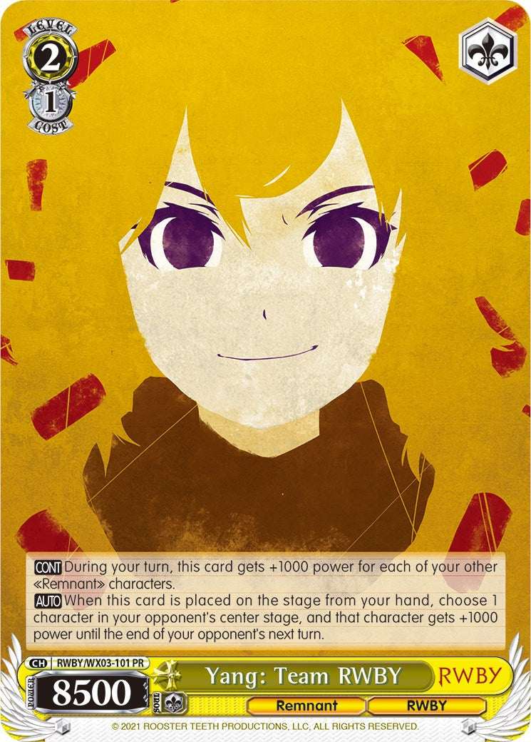 Yang: Team RWBY (RWBY/WX03-101 PR) [RWBY] | Cracking-Singles