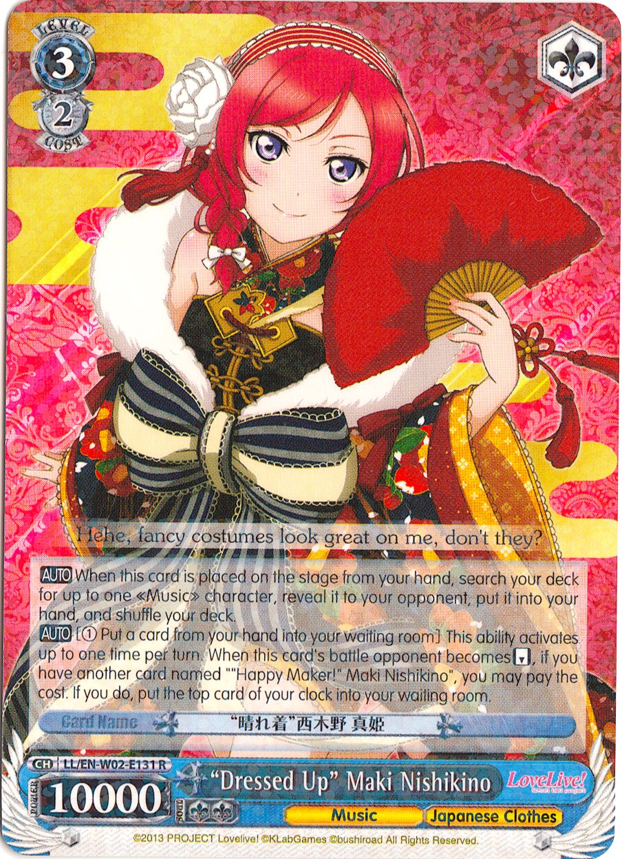 "Dressed Up" Maki Nishikino (LL/EN-W02-E131 R) [Love Live! DX Vol.2] | Cracking-Singles