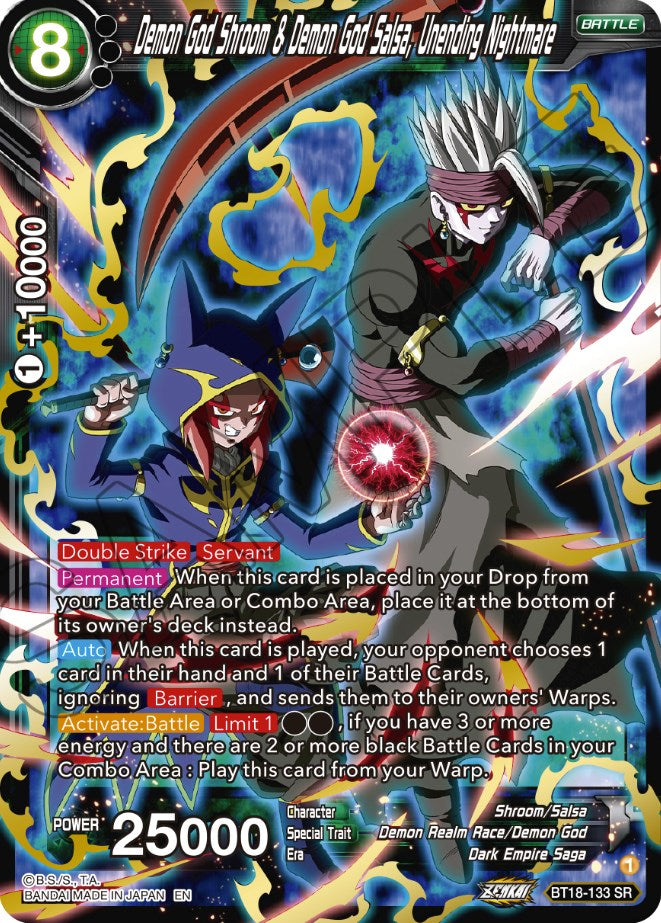 Demon God Shroom & Demon God Salsa, Unending Nightmare (BT18-133) [Dawn of the Z-Legends] | Cracking-Singles