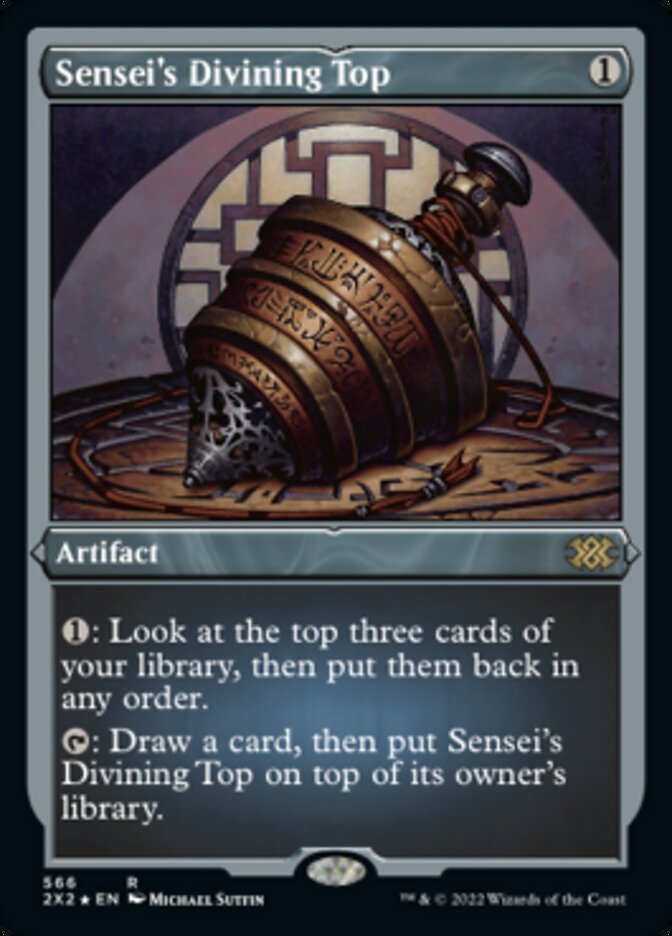 Sensei's Divining Top (Foil Etched) [Double Masters 2022] | Cracking-Singles