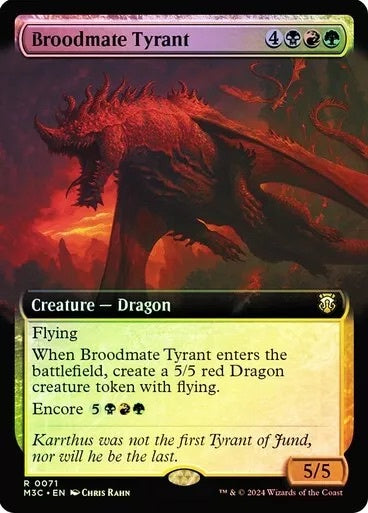 Broodmate Tyrant (Extended Art) (Ripple Foil) [Modern Horizons 3 Commander] | Cracking-Singles