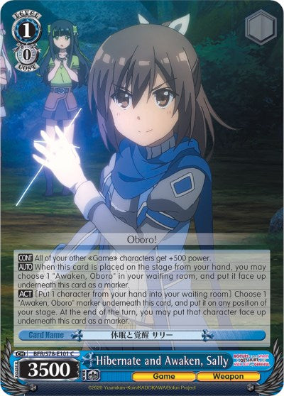 Hibernate and Awaken, Sally (BFR/S78-E101 C) [BOFURI: I Don't Want to Get Hurt, so I'll Max Out My Defense] | Cracking-Singles
