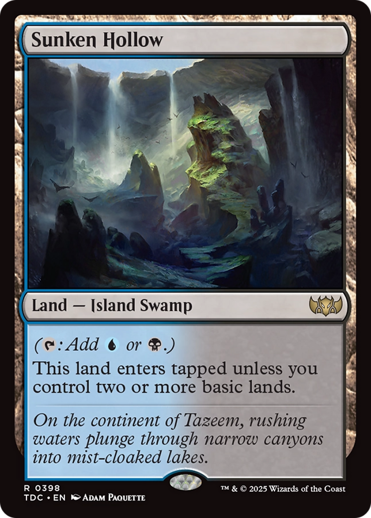 Sunken Hollow [Tarkir: Dragonstorm Commander] | Cracking-Singles