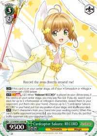 Cardcaptor Sakura: RECORD (CCS/WX01-034 RR) [Cardcaptor Sakura: Clear Card] | Cracking-Singles