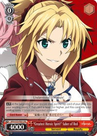 "Greatest Heroic Spirit" Saber of Red (APO/S53-PE01 PR) (Promo) [Fate/Apocrypha] | Cracking-Singles