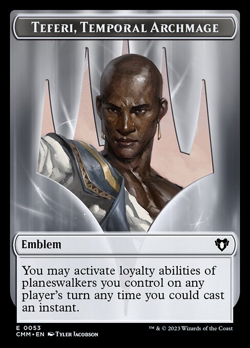 Bird // Emblem - Teferi, Temporal Archmage Double-Sided Token [Commander Masters Tokens] | Cracking-Singles