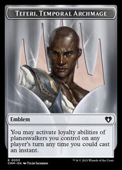 Servo // Emblem - Teferi, Temporal Archmage Double-Sided Token [Commander Masters Tokens] | Cracking-Singles