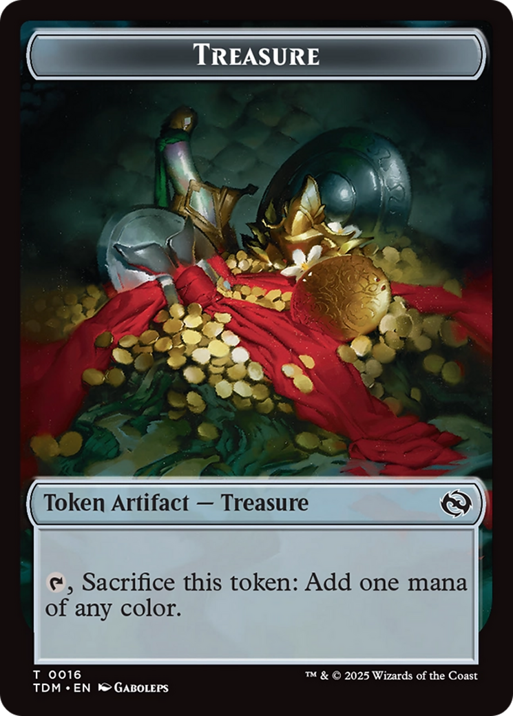 Treasure // Zombie Druid Double-Sided Token [Tarkir: Dragonstorm Tokens] | Cracking-Singles
