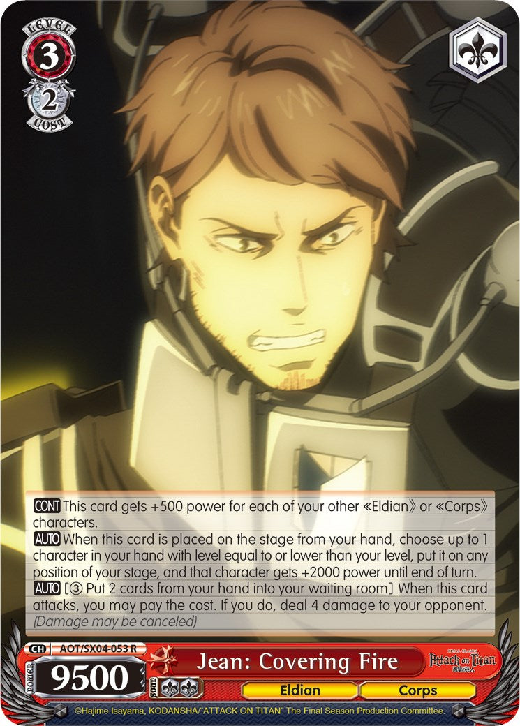 Jean: Covering Fire [Attack On Titan: Final Season] | Cracking-Singles