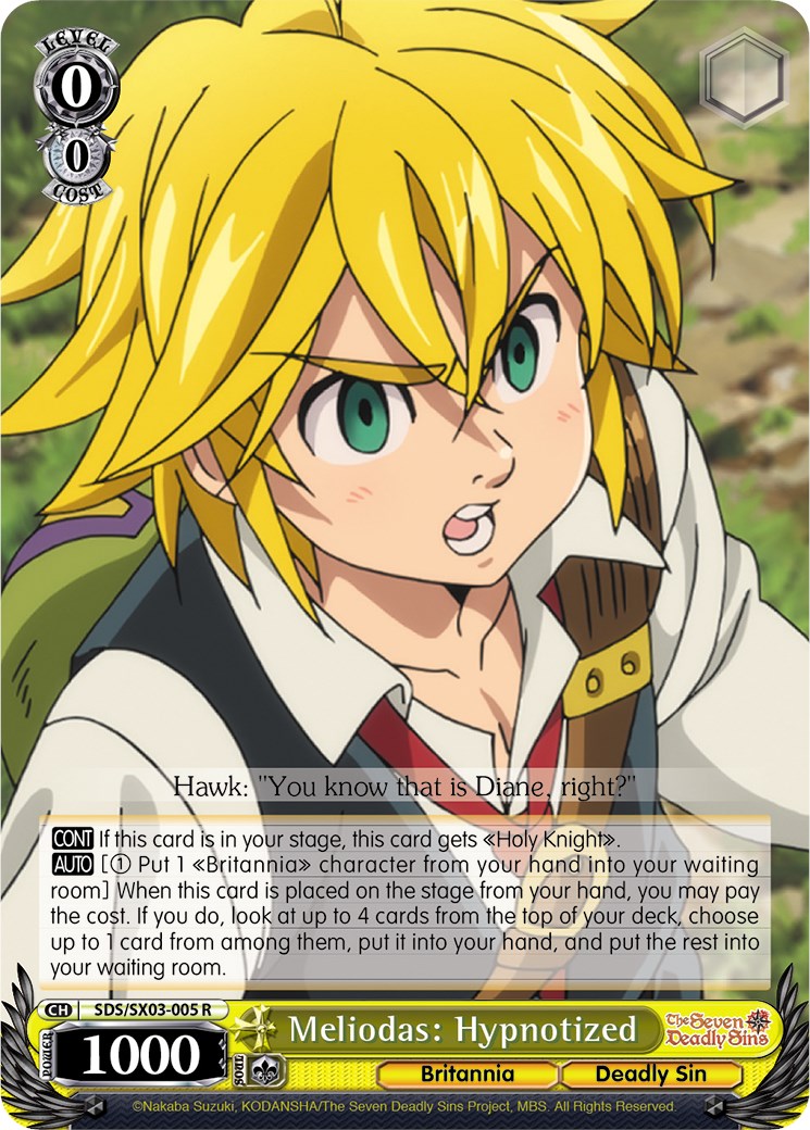 Meliodas: Hypnotized (SDS/SX03-005 R) [The Seven Deadly Sins] | Cracking-Singles