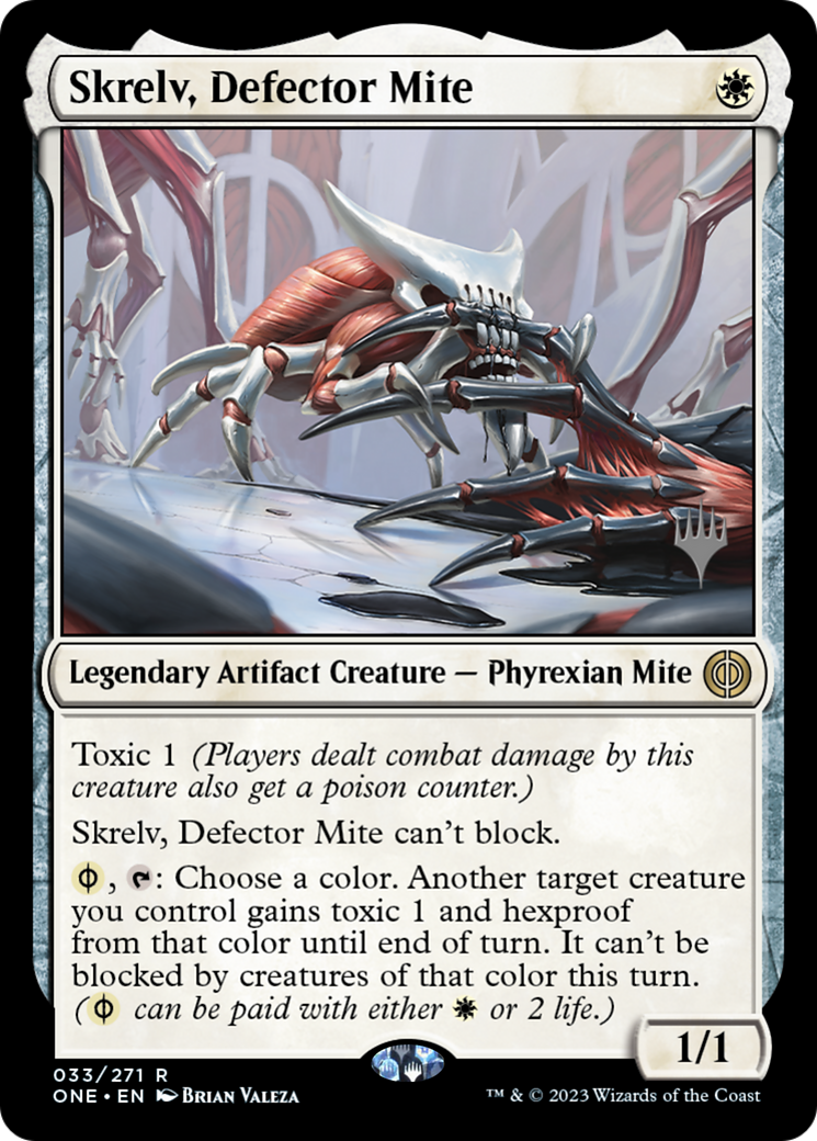 Skrelv, Defector Mite (Promo Pack) [Phyrexia: All Will Be One Promos] | Cracking-Singles