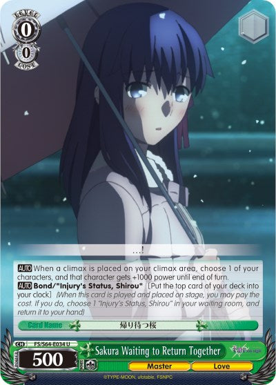 Sakura Waiting to Return Together (FS/S64-E034 U) [Fate/Stay Night [Heaven's Feel]] | Cracking-Singles