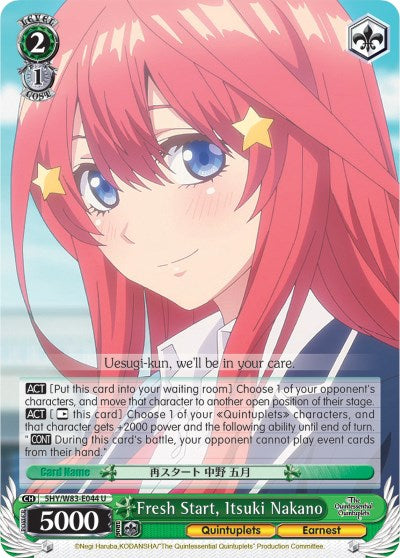 Fresh Start, Itsuki Nakano (5HY/W83-E044 U) [The Quintessential Quintuplets] | Cracking-Singles