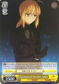 Summoned Heroine, Saber (FZ/S17-TE01 TD) [Fate/Zero] | Cracking-Singles
