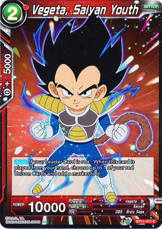 Vegeta, Saiyan Youth (BT11-011) [Vermilion Bloodline 2nd Edition] | Cracking-Singles