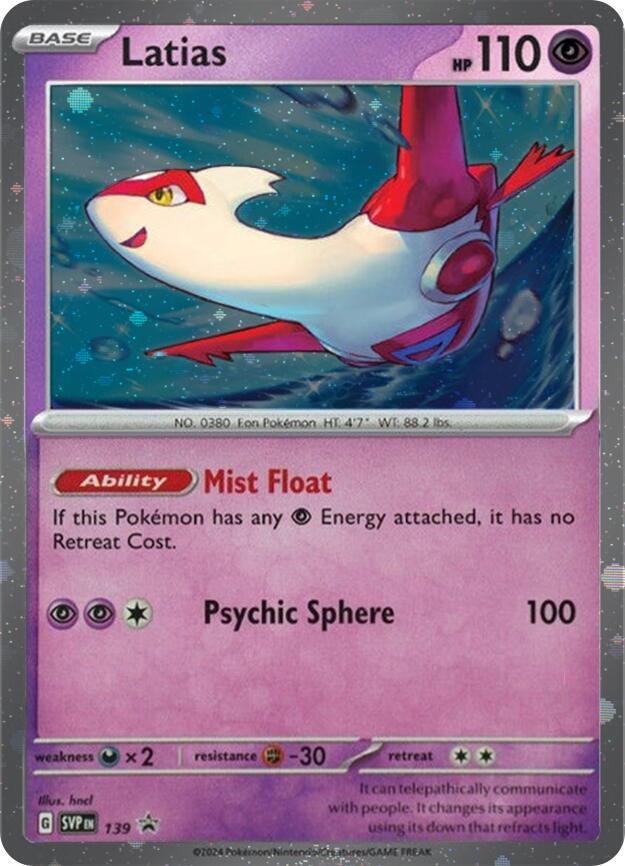 Latias (SVP139) (Cosmo Holo) [Scarlet & Violet: Black Star Promos] | Cracking-Singles