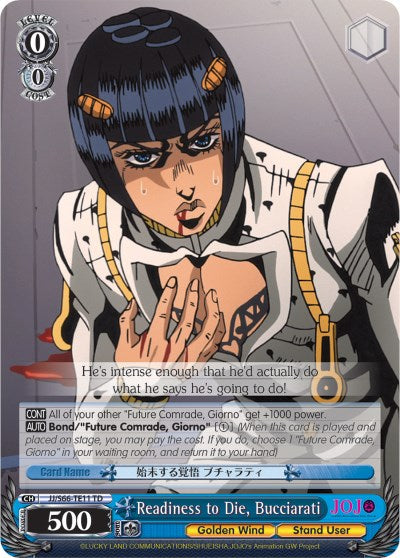 Readiness to Die, Bucciarati (JJ/S66-TE11 TD) [JoJo's Bizarre Adventure: Golden Wind] | Cracking-Singles