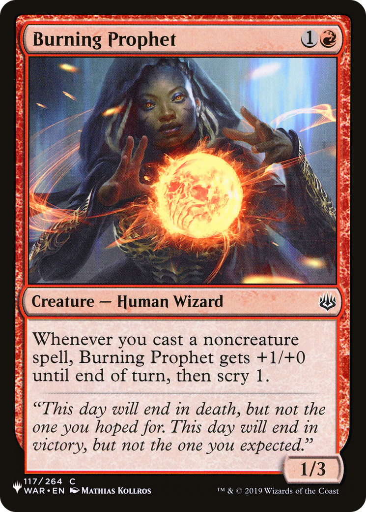 Burning Prophet [The List] | Cracking-Singles
