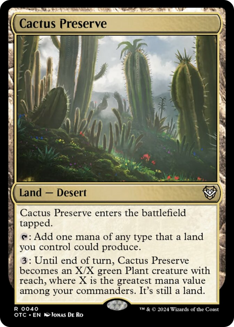 Cactus Preserve [Outlaws of Thunder Junction Commander] | Cracking-Singles