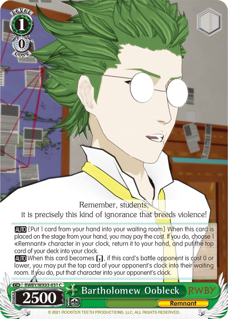 Bartholomew Oobleck (RWBY/WX03-031 C) [RWBY] | Cracking-Singles