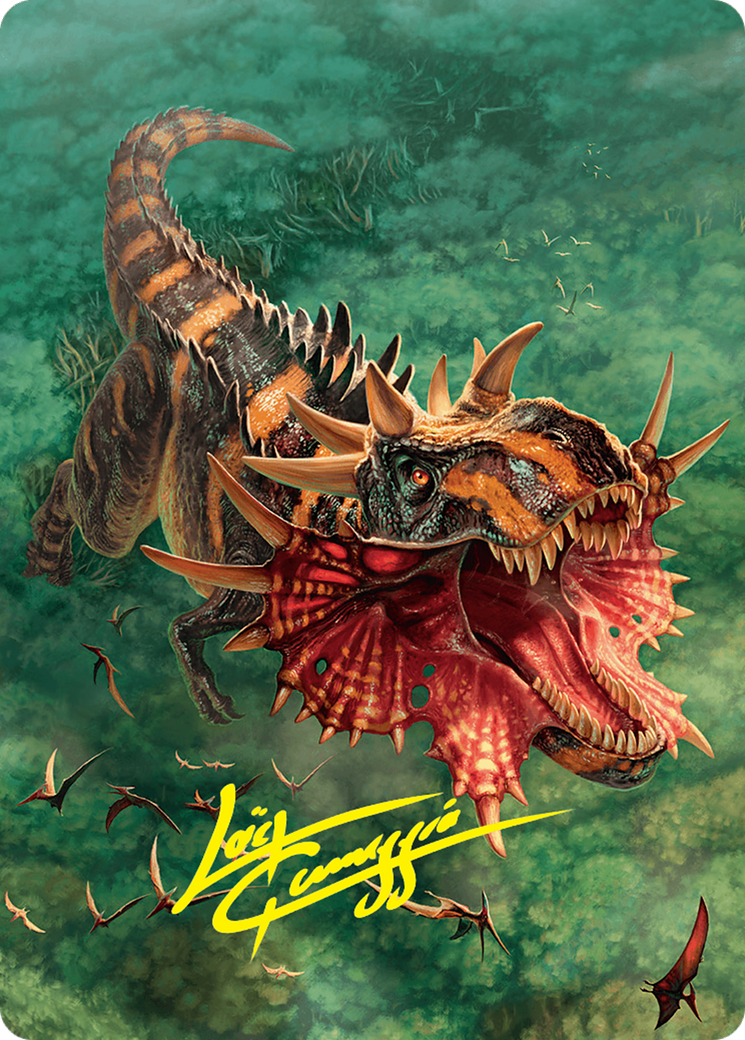 Gigantosaurus Art Card (53/54) (Gold-Stamped Signature) [Foundations Art Series] | Cracking-Singles