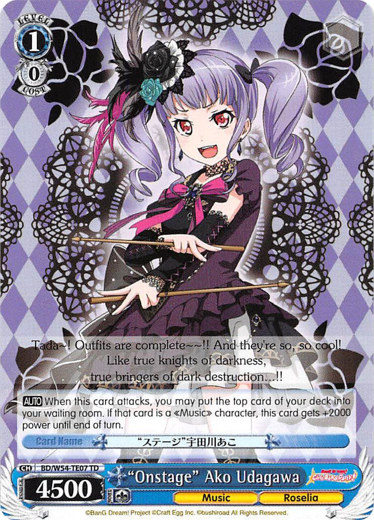"Onstage" Ako Udagawa (BD/W54-TE07 TD) [BanG Dream! Girls Band Party!] | Cracking-Singles