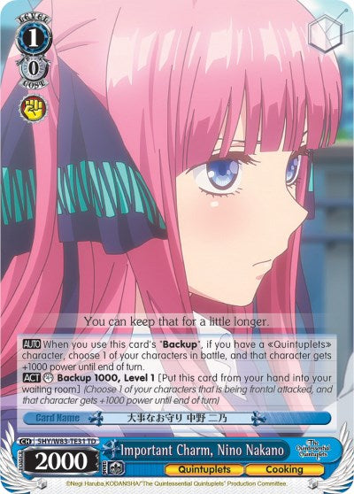 Important Charm, Nino Nakano (5HY/W83-TE31 TD) [The Quintessential Quintuplets] | Cracking-Singles