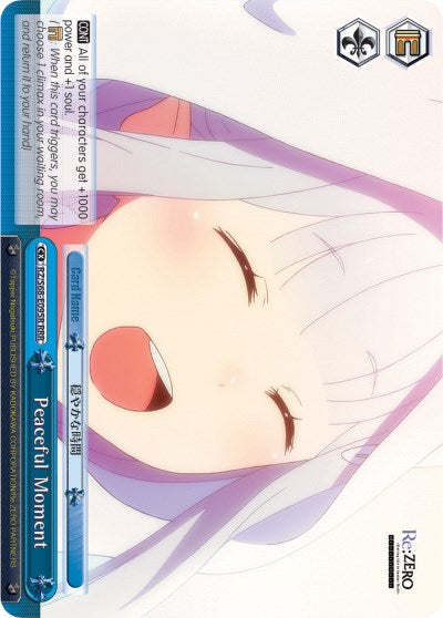 Peaceful Moment (RZ/S68-E095R RRR) [Re:ZERO Memory Snow] | Cracking-Singles