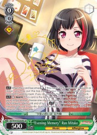 "Evening Memory" Ran Mitake (BD/W54-E026SPa SP) [BanG Dream! Girls Band Party!] | Cracking-Singles