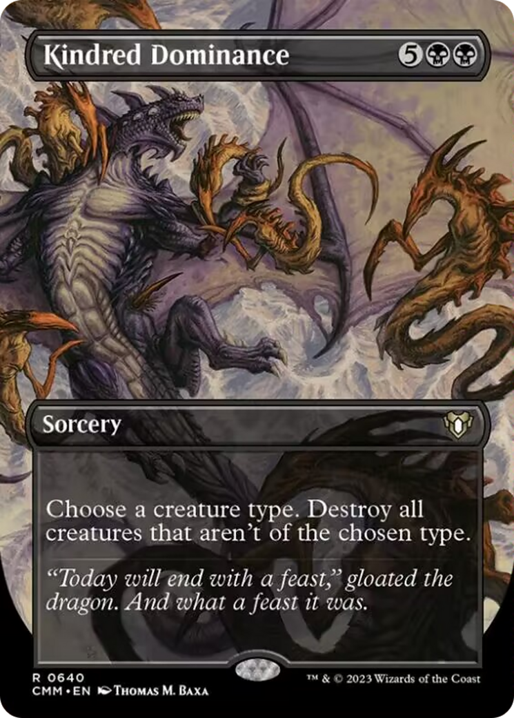 Kindred Dominance (Borderless Alternate Art) [Commander Masters] | Cracking-Singles