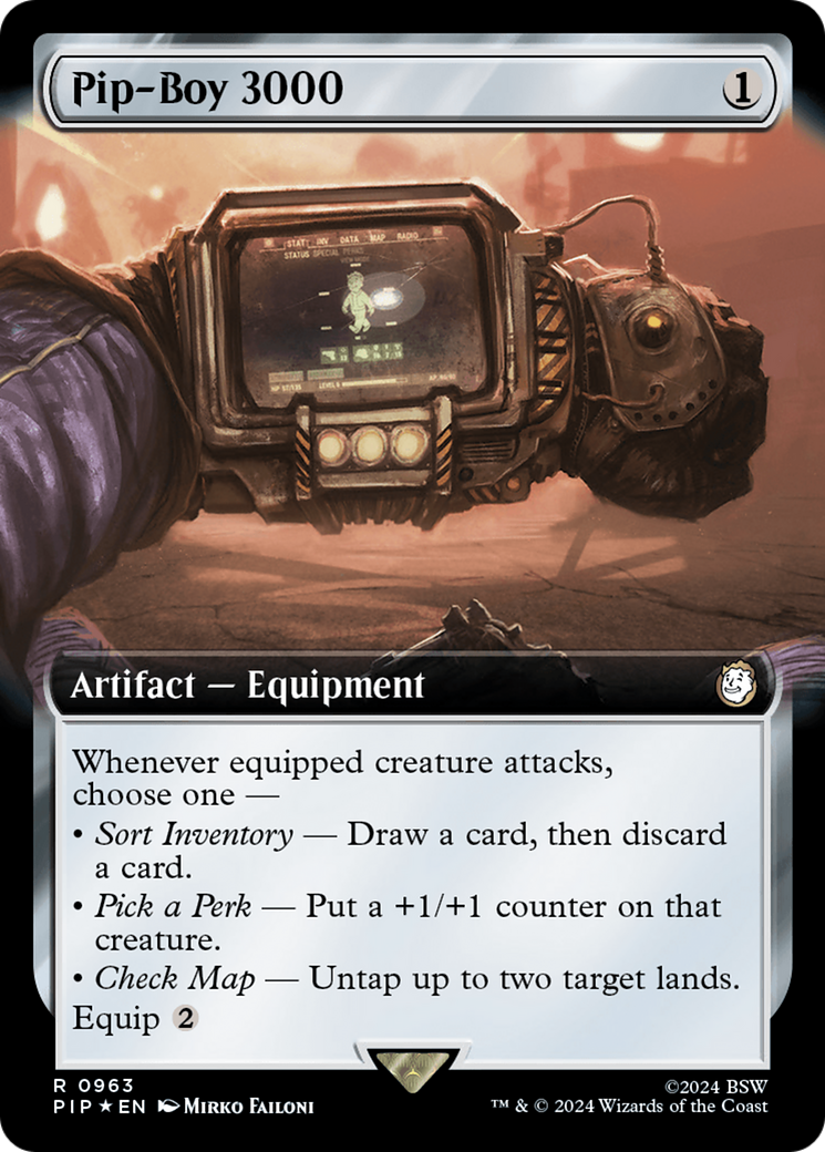 Pip-Boy 3000 (Extended Art) (Surge Foil) [Fallout] | Cracking-Singles