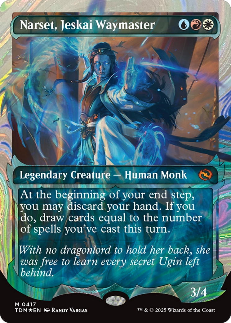 Narset, Jeskai Waymaster (Showcase) (Halo Foil) [Tarkir: Dragonstorm] | Cracking-Singles