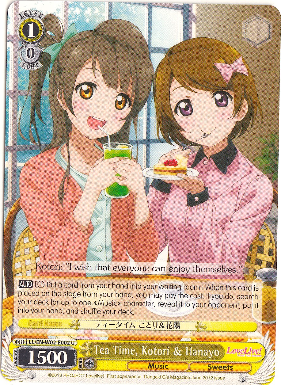 Tea Time, Kotori & Hanayo (LL/EN-W02-E002 U) [Love Live! DX Vol.2] | Cracking-Singles
