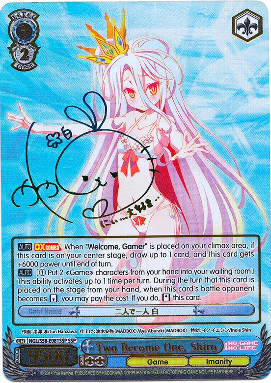 Two Become One, Shiro (NGL/S58-E081SSP SSP) [No Game No Life] | Cracking-Singles