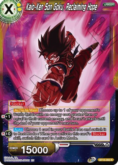 Kaio-Ken Son Goku, Reclaiming Hope (BT15-093) [Saiyan Showdown] | Cracking-Singles
