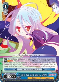Only We Can Know, Shiro (NGL/S58-E083S SR) [No Game No Life] | Cracking-Singles
