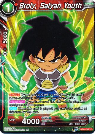 Broly, Saiyan Youth (BT11-018) [Vermilion Bloodline 2nd Edition] | Cracking-Singles