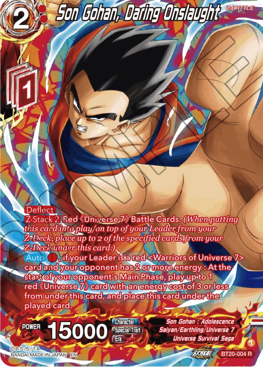 Son Gohan, Daring Onslaught (Silver Foil) (BT20-004) [Power Absorbed] | Cracking-Singles