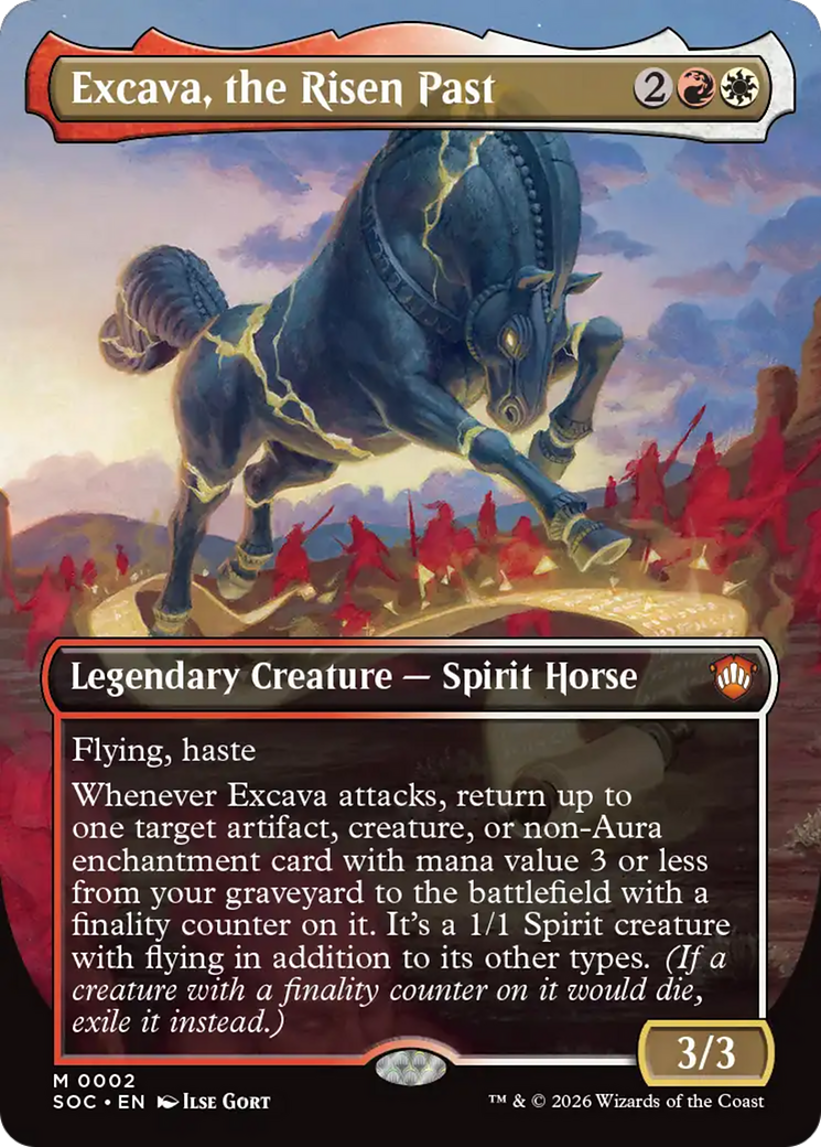 Excava, the Risen Past (Borderless) [Secrets of Strixhaven Commander] | Cracking-Singles