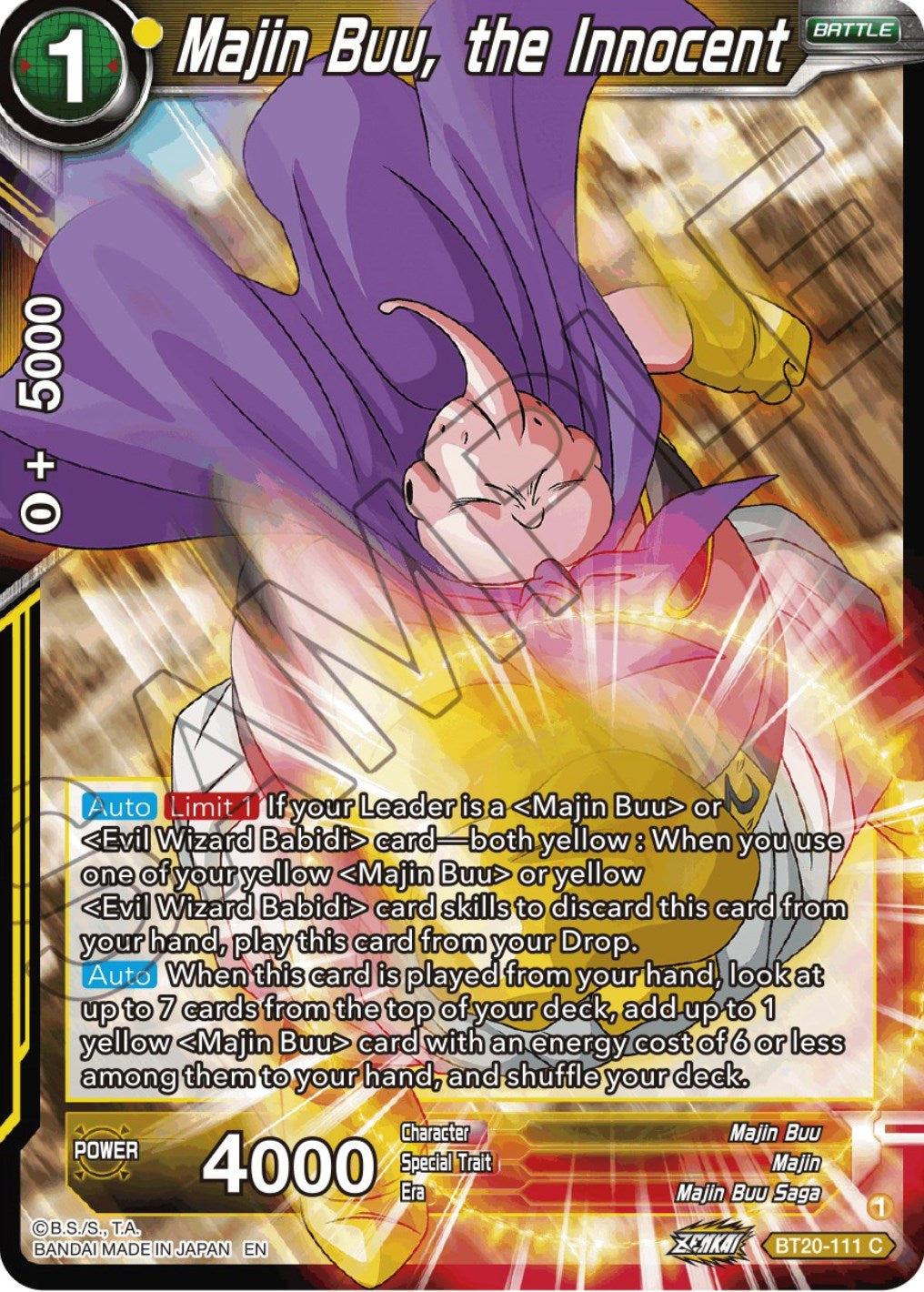 Majin Buu, the Innocent (BT20-111) [Power Absorbed] | Cracking-Singles