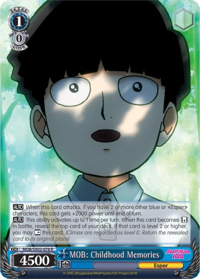 MOB: Childhood Memories (MOB/SX02-078 R) [Mob Psycho 100] | Cracking-Singles