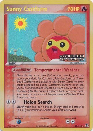 Sunny Castform (31/113) (Stamped) [EX: Delta Species] | Cracking-Singles