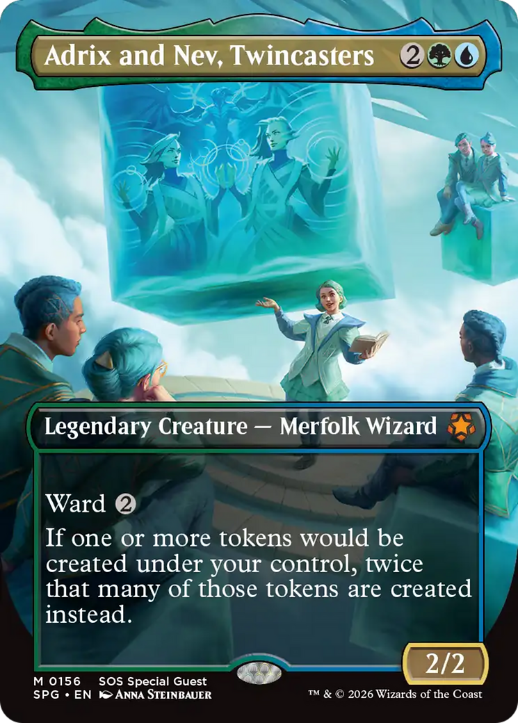 Adrix and Nev, Twincasters (Borderless) [Secrets of Strixhaven Special Guests] | Cracking-Singles